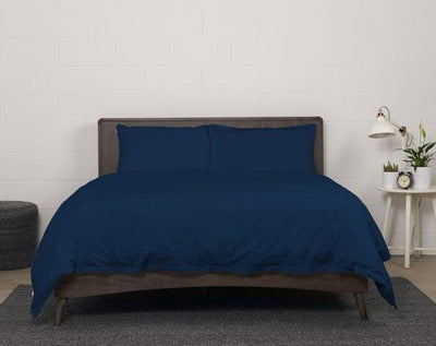 Percale Duvet Cover (Navy, Grey or White)